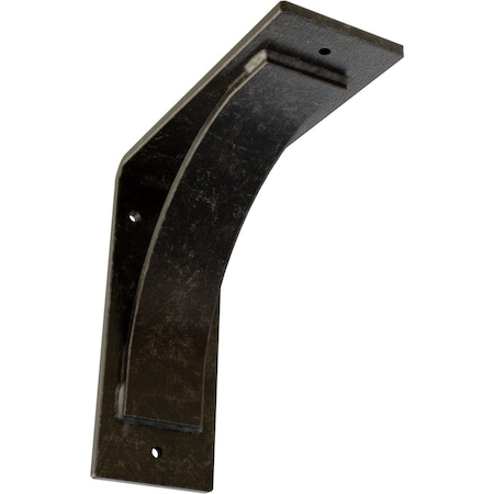 Ekena Millwork Morris Steel Bracket, Antiqued Warm Silver 3"W x 8"D x 8"H BKTM03X08X08MOAWS